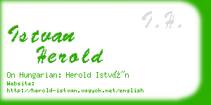 istvan herold business card